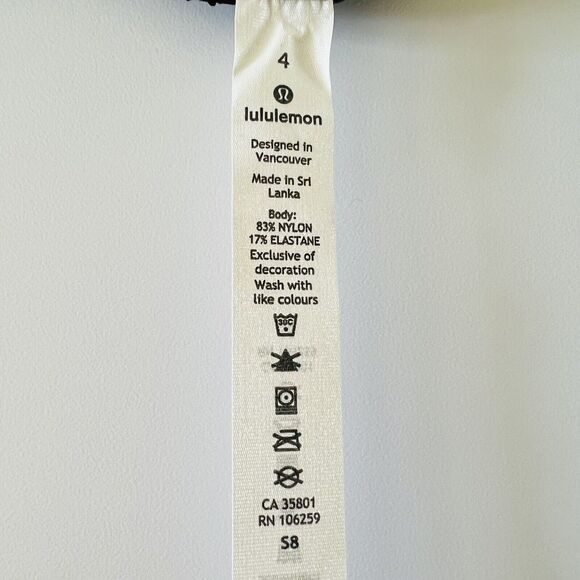 LULULEMON ATHLETICA Solid Black F & F Crop 19" *Cool Leggings - US 4 - Picture 6 of 8